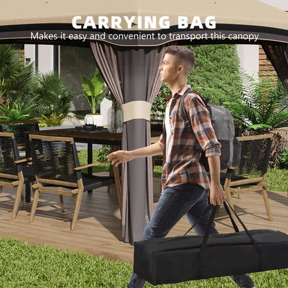 10' x 10' Pop Up Canopy with Netting, Foldable Tents for Parties, Height Adjustable, with Storage Bag