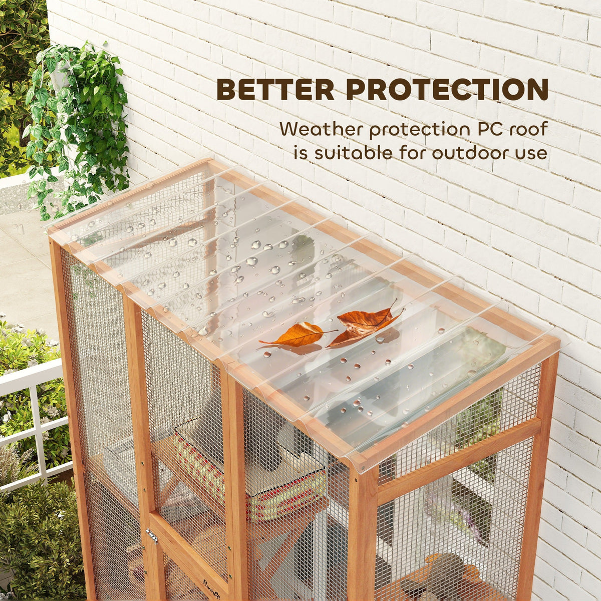 Large Outdoor Catio with 6 Jumping Platforms, Scratching Post, 2 Ramps, Waterproof Roof, Grey