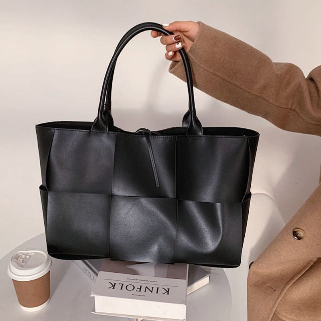 Plaid Weave Handbag