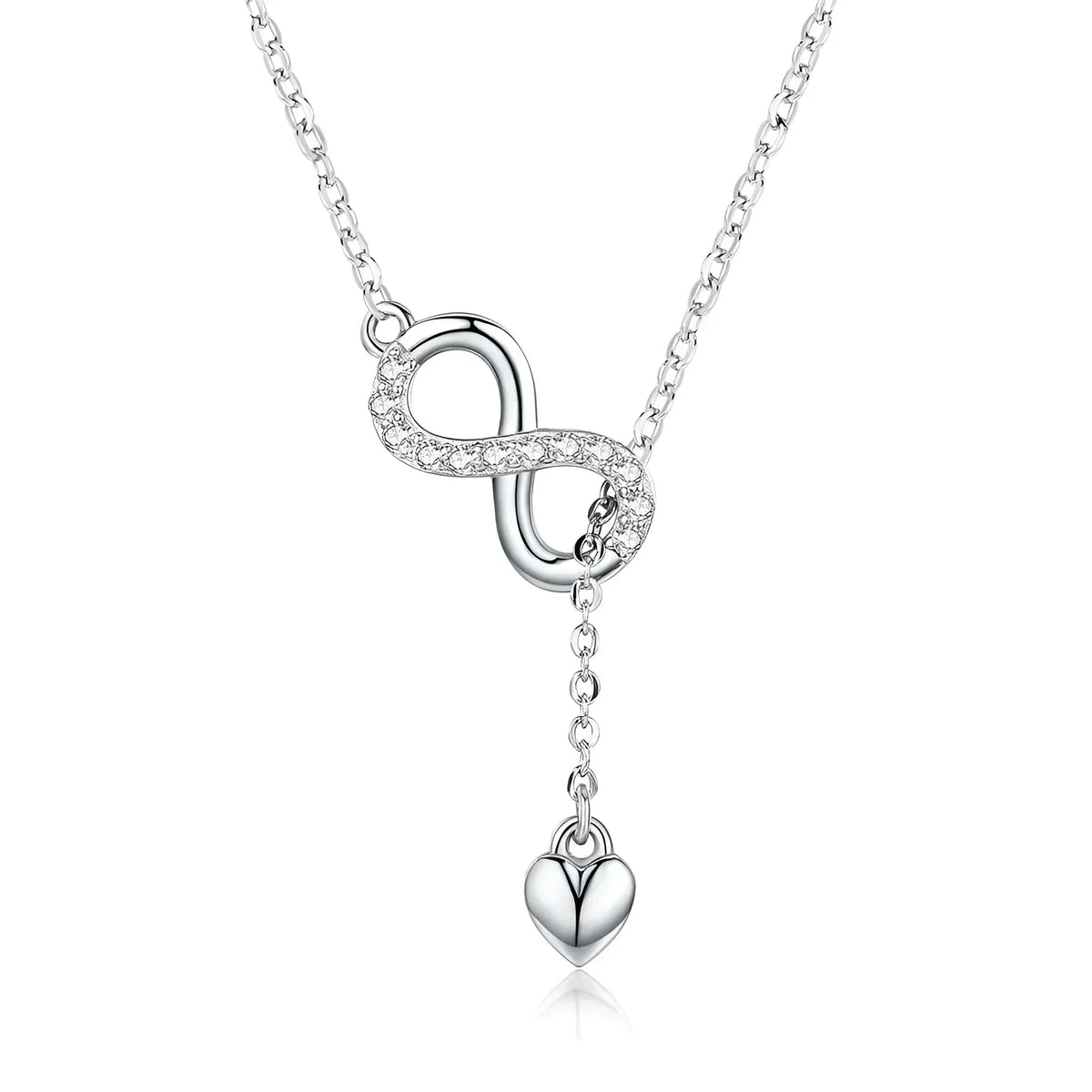 Forever Love: Delicate Infinity Necklace In Sterling Silver