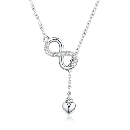 Forever Love: Delicate Infinity Necklace In Sterling Silver