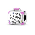 Wanderlust Vibes Sterling Silver Suitcase Charm