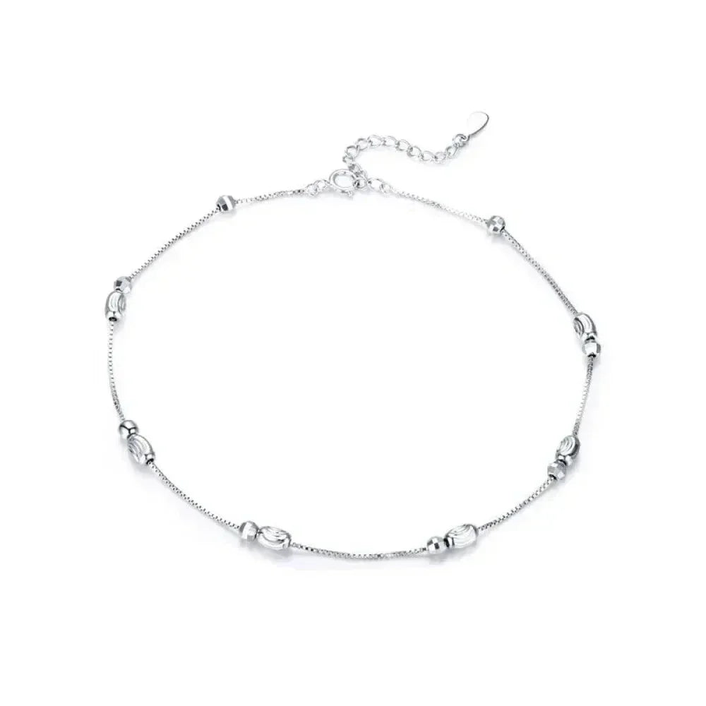 925 Sterling Silver Geometric Minimalist Anklets - Elevate Your Summer Style With Sct011
