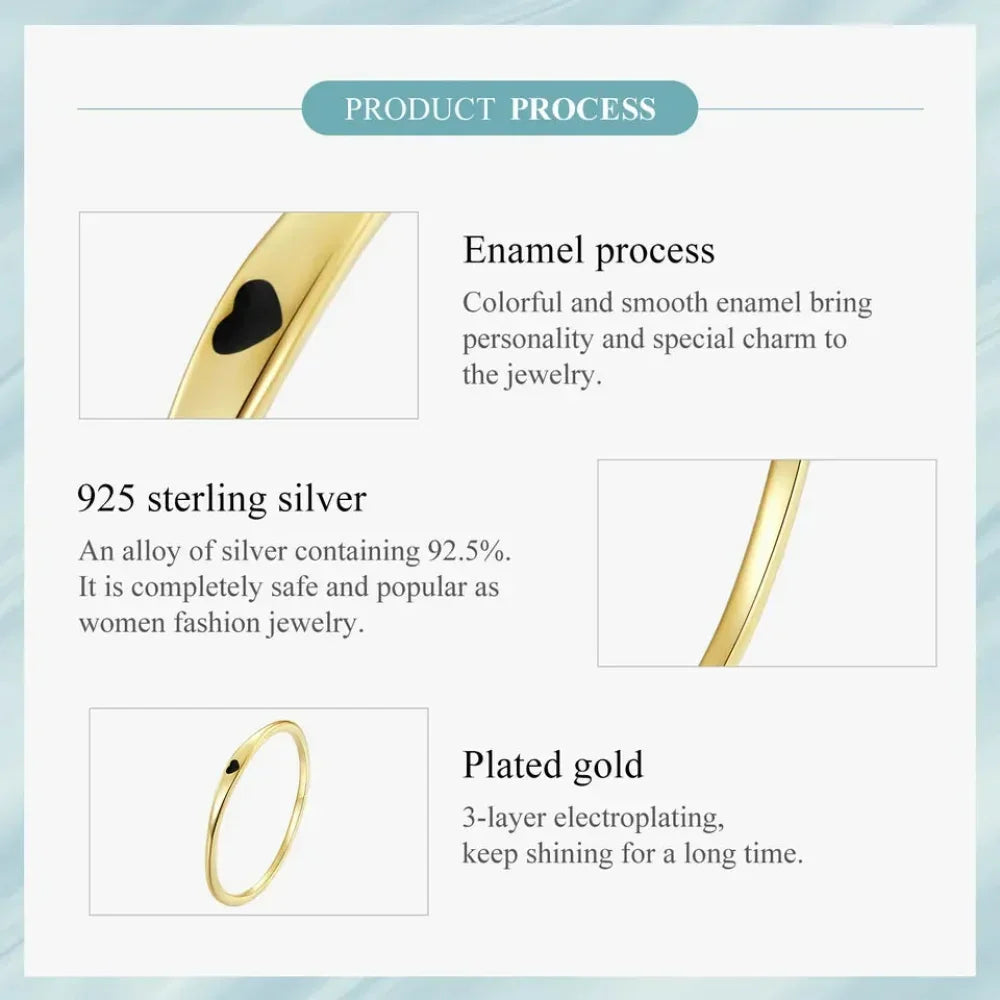 925 Sterling Silver Heart Wedding Band - Symbol Of Love, Stackable Promise Ring In 2 Colors (Size 5-10)