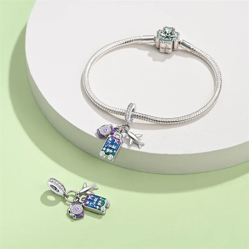 Adventure Awaits Sterling Silver Travel Charm