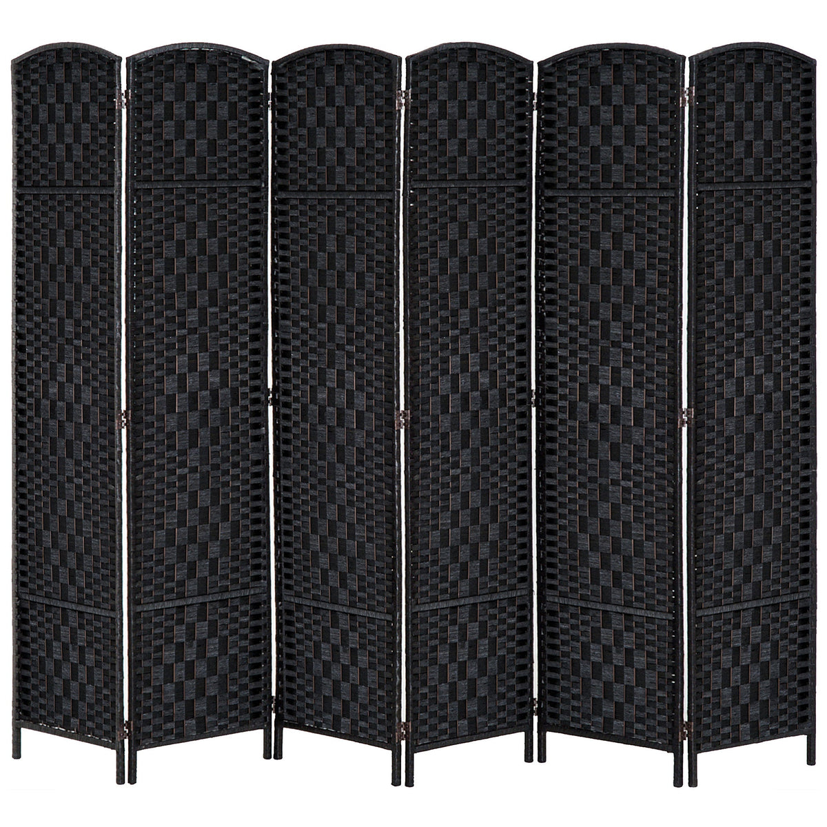 6ft Folding Room Divider, 3 Panel Wall Partition with Wooden Frame for Bedroom, Home Office, Natural