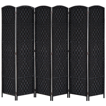 6ft Folding Room Divider, 3 Panel Wall Partition with Wooden Frame for Bedroom, Home Office, Natural