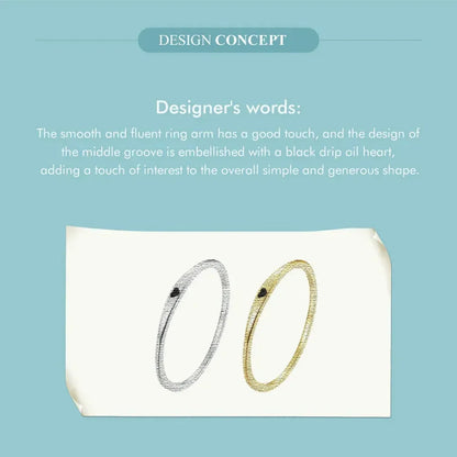925 Sterling Silver Heart Wedding Band - Symbol Of Love, Stackable Promise Ring In 2 Colors (Size 5-10)