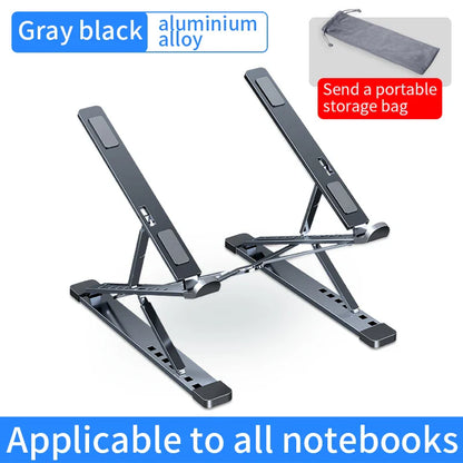 YYLM Aluminum Laptop Stand — Portable Foldable Cooling Riser for MacBook & Notebooks