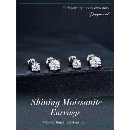 Breathtaking Moissanite Heart Stud Earrings | 925 Sterling Silver