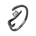 925 Sterling Silver Adjustable Cat Tail Ring