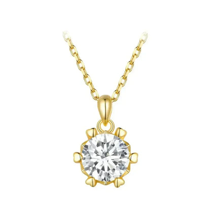 Stunning 1 Carat Moissanite Pendant Necklace | 925 Sterling Silver | Wedding & Bridal Fine Jewelry