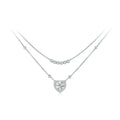 Capture Her Heart With Dazzling Brilliance: 1Ct Moissanite Heart Necklace