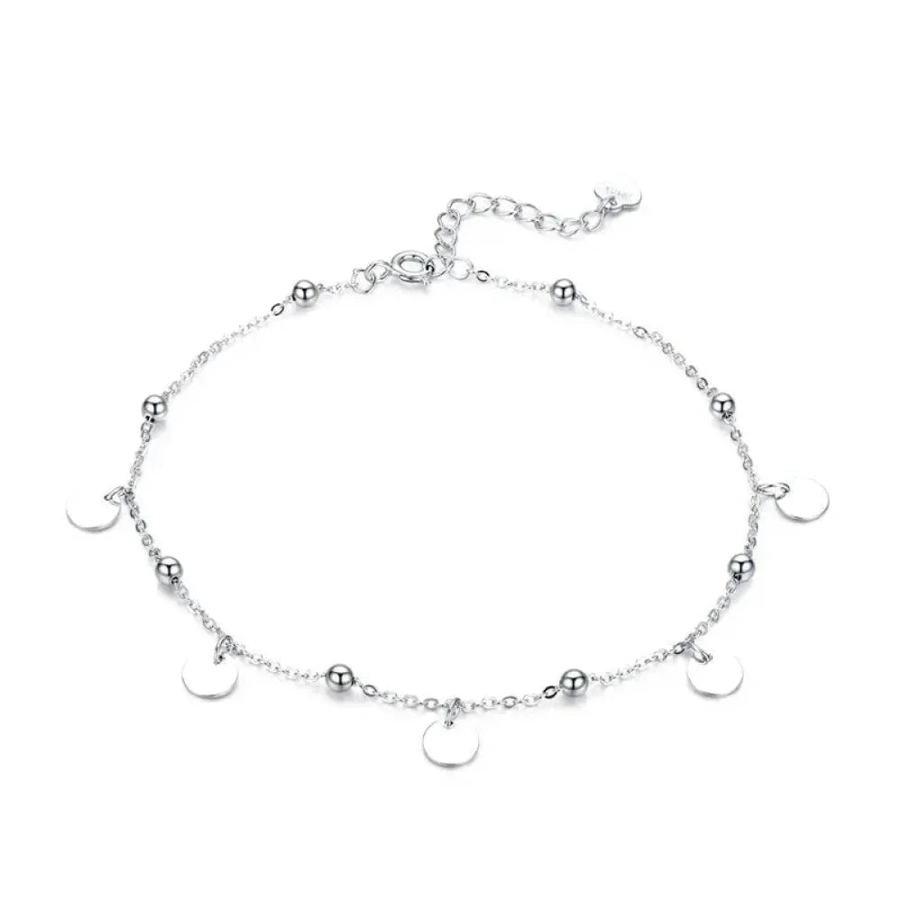 925 Sterling Silver Geometric Minimalist Anklets - Elevate Your Summer Style With Sct011