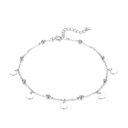 925 Sterling Silver Geometric Minimalist Anklets - Elevate Your Summer Style With Sct011