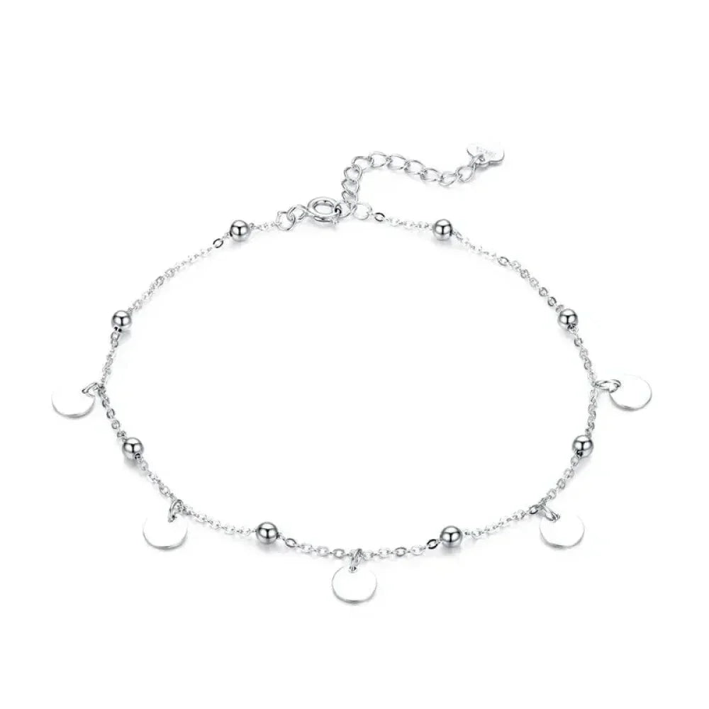 925 Sterling Silver Geometric Minimalist Anklets - Elevate Your Summer Style With Sct011