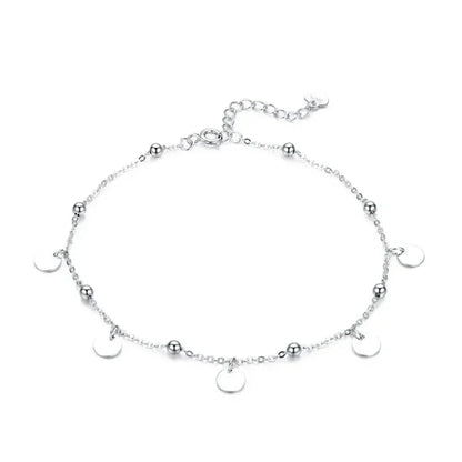 925 Sterling Silver Geometric Minimalist Anklets - Elevate Your Summer Style With Sct011
