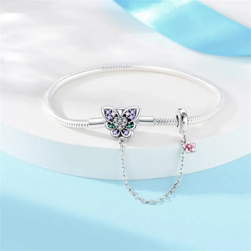 Butterfly Charm Bracelet (925 Sterling Silver)