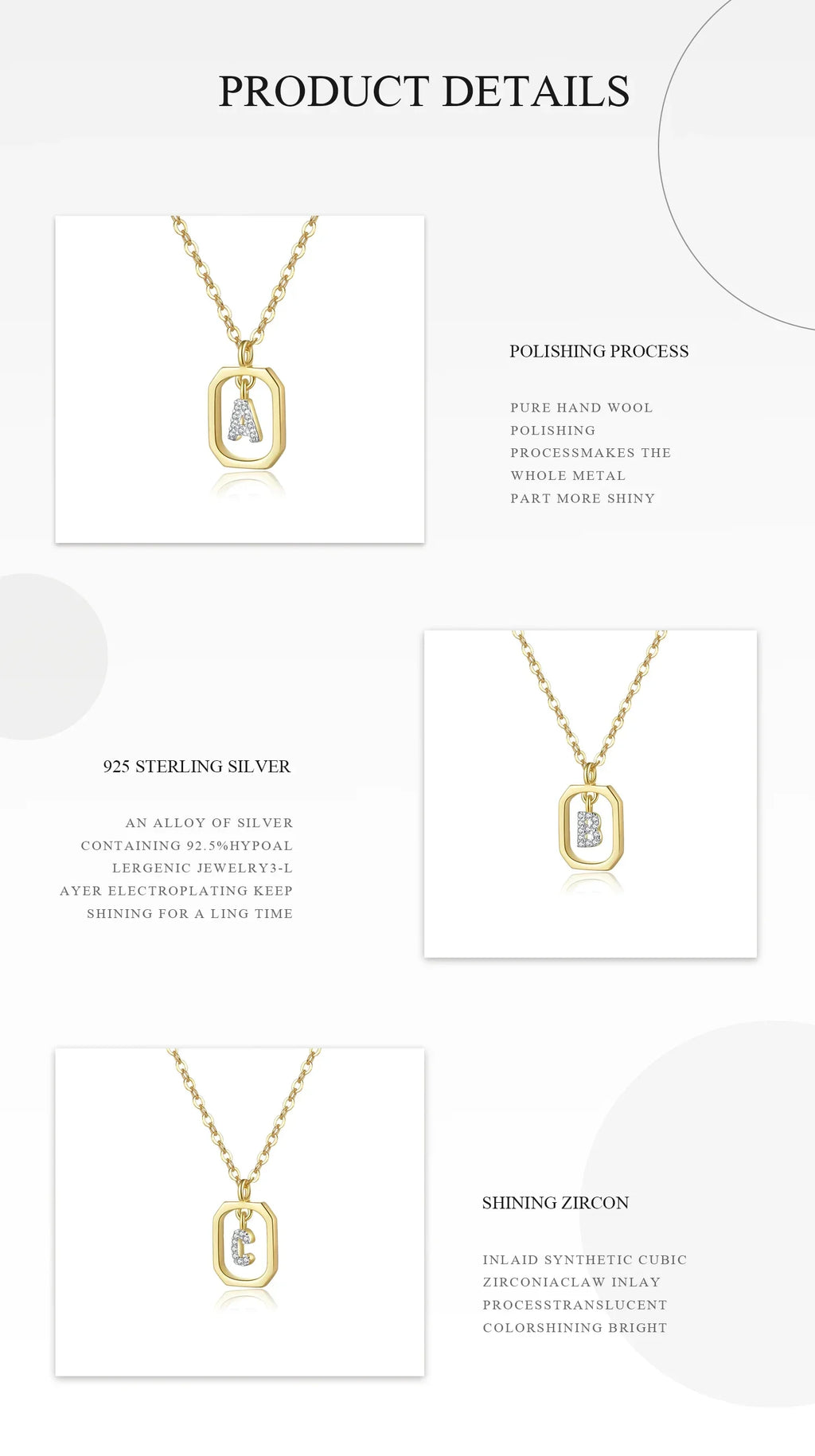 Sterling Silver Initial Necklace
