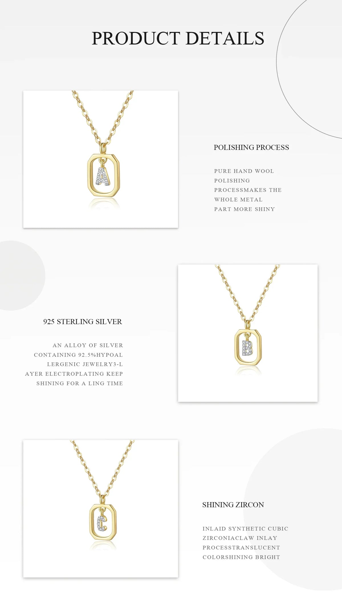 Sterling Silver Initial Necklace