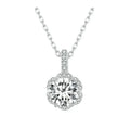 Petal Perfection 1ct Moissanite Sterling Silver Pendant Necklace