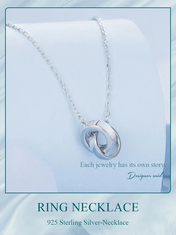 Connected Hearts: Sterling Silver Star/Heart/Cat Pendant Necklace