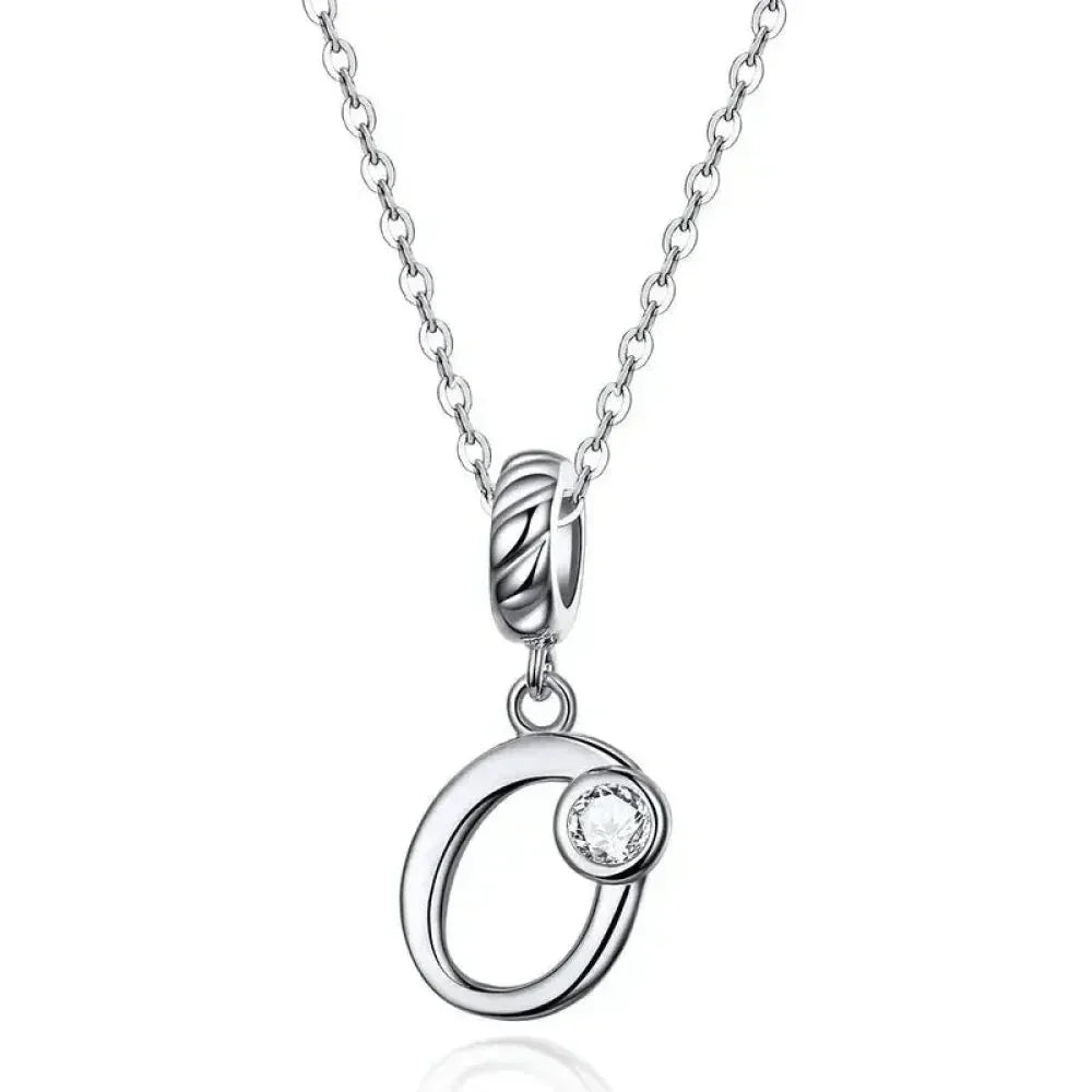 Chic And Timeless 925 Sterling Silver Initial Pendant Necklace | Platinum Plated Vintage Letter A To Z | Women'S Fine Jewelry