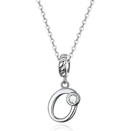 Chic And Timeless 925 Sterling Silver Initial Pendant Necklace | Platinum Plated Vintage Letter A To Z | Women'S Fine Jewelry