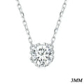 Gorgeous Shiny Choker - 925 Sterling Silver Geometric Cut Zircon Pendant Necklace