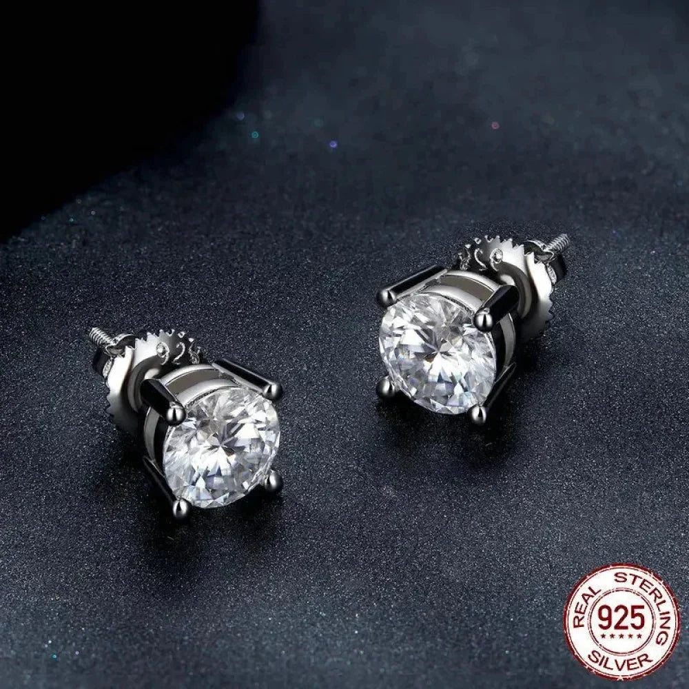 Breathtaking Moissanite Heart Stud Earrings | 925 Sterling Silver