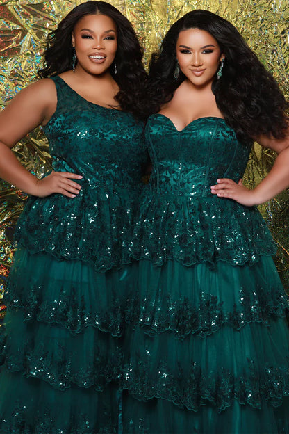 PLUS SIZE RUFFLE DRESS