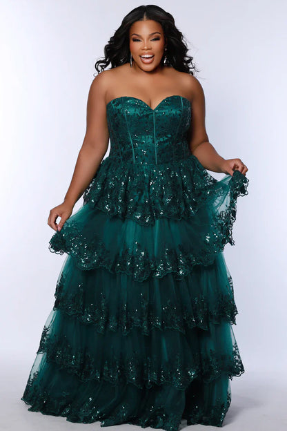PLUS SIZE RUFFLE DRESS