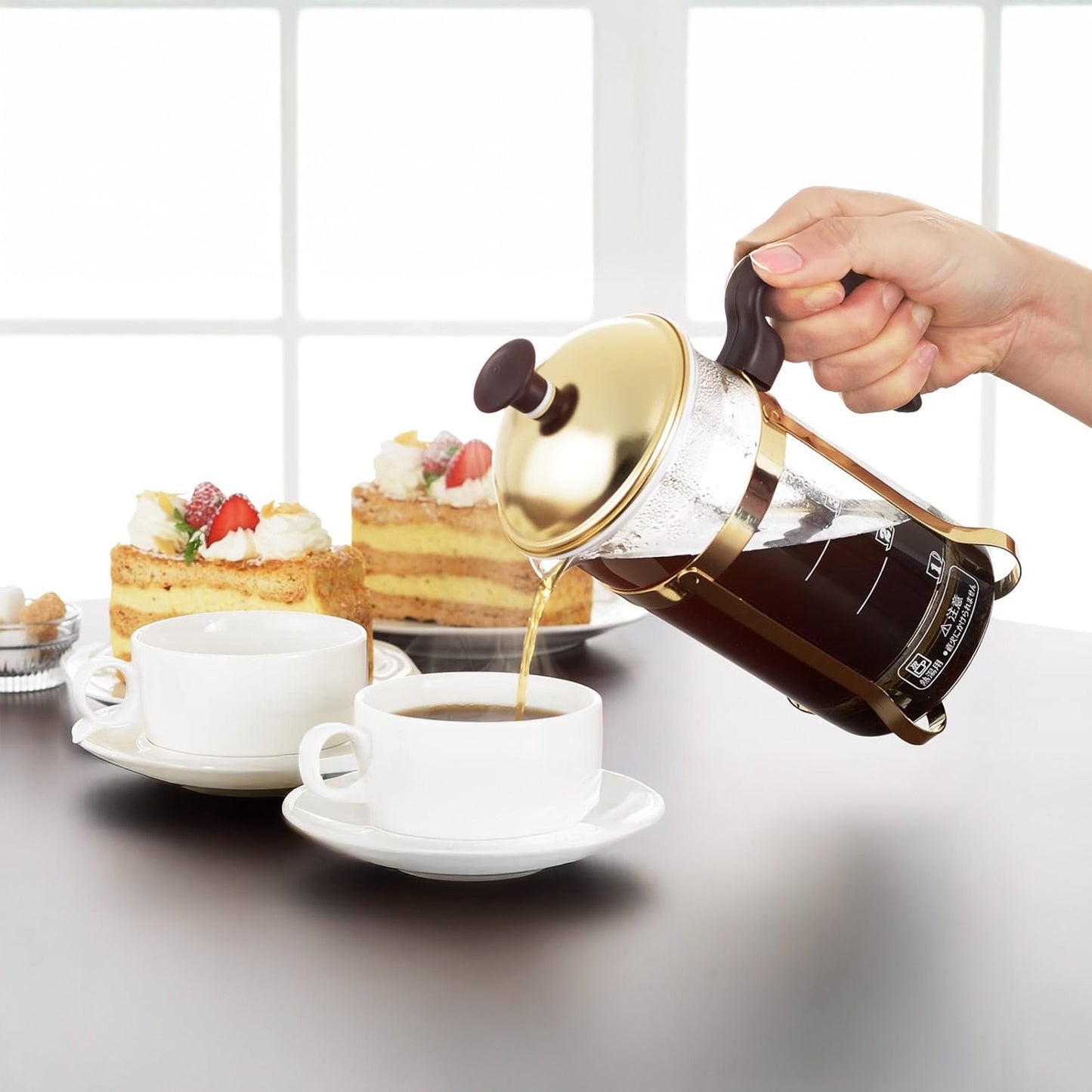 Yoshikawa Stainless Steel Coffee Press Server | 600ml Made in Japan