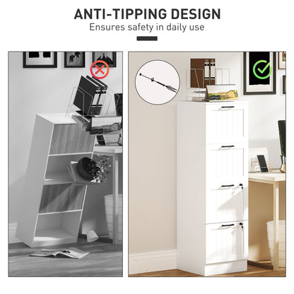 2 Drawer Filing Cabinet with Lock, Office Storage Cabinet with Adjustable Hanging Bars for A4 Letter Size Files, Black