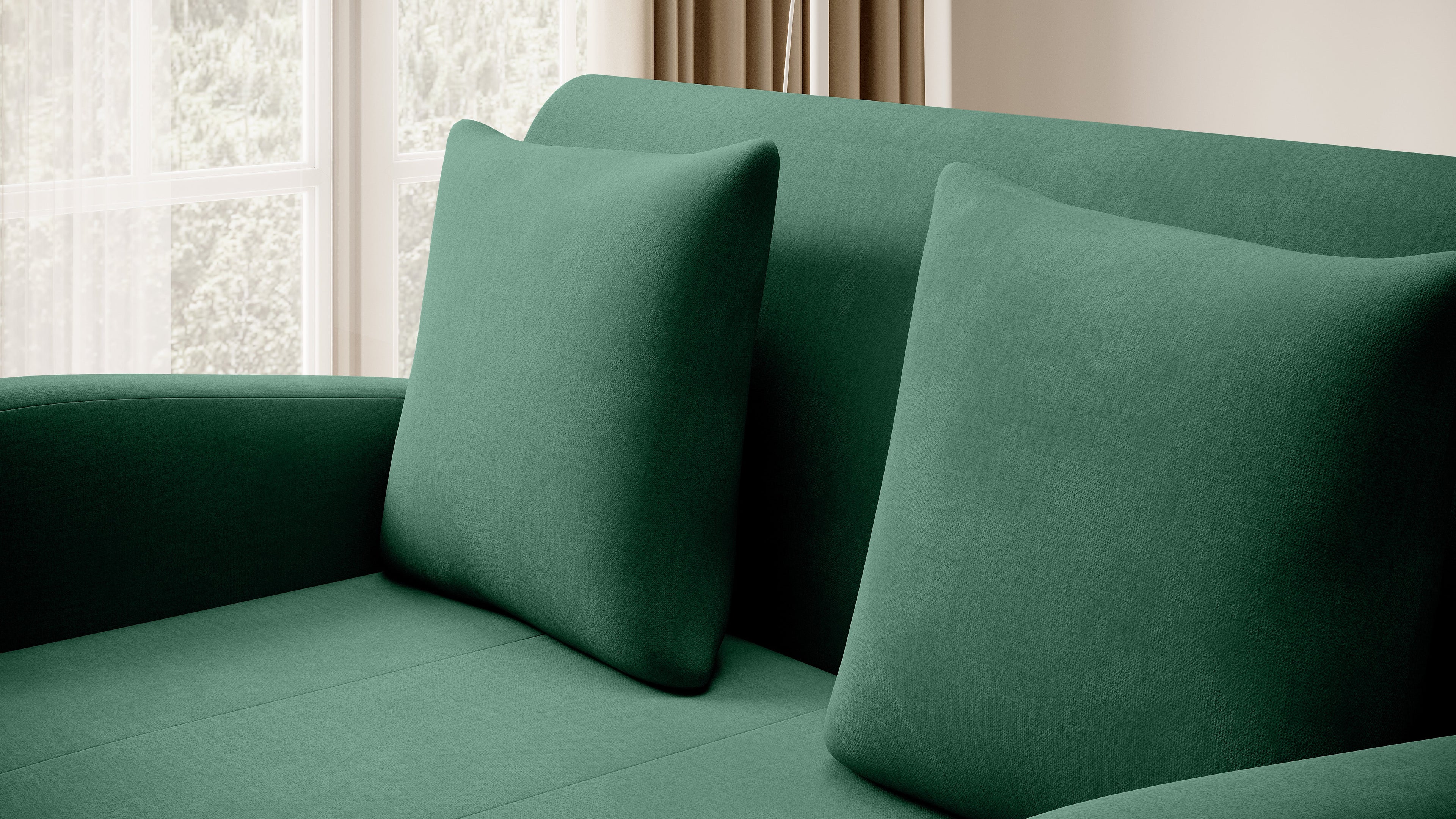 Ario Condo Style 2 Seater Storage Sleeper Sofa - Green