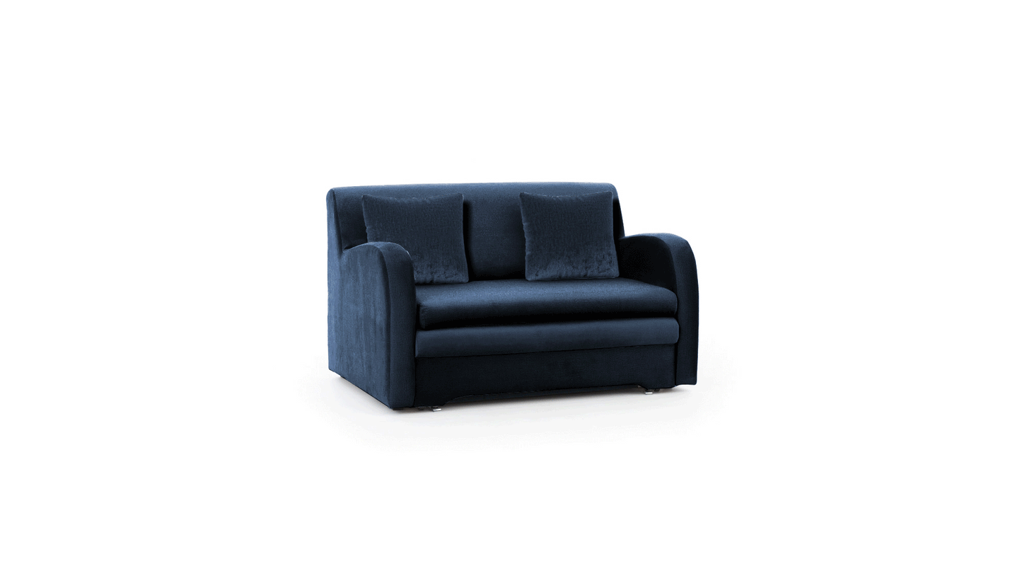 Ario Condo Style 2 Seater Storage Sleeper Sofa - Blue