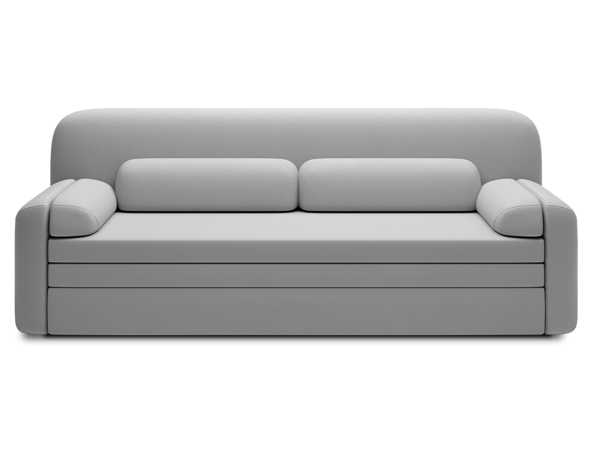 Elioss 3 Seater Storage Sleeper Sofa - Light Grey