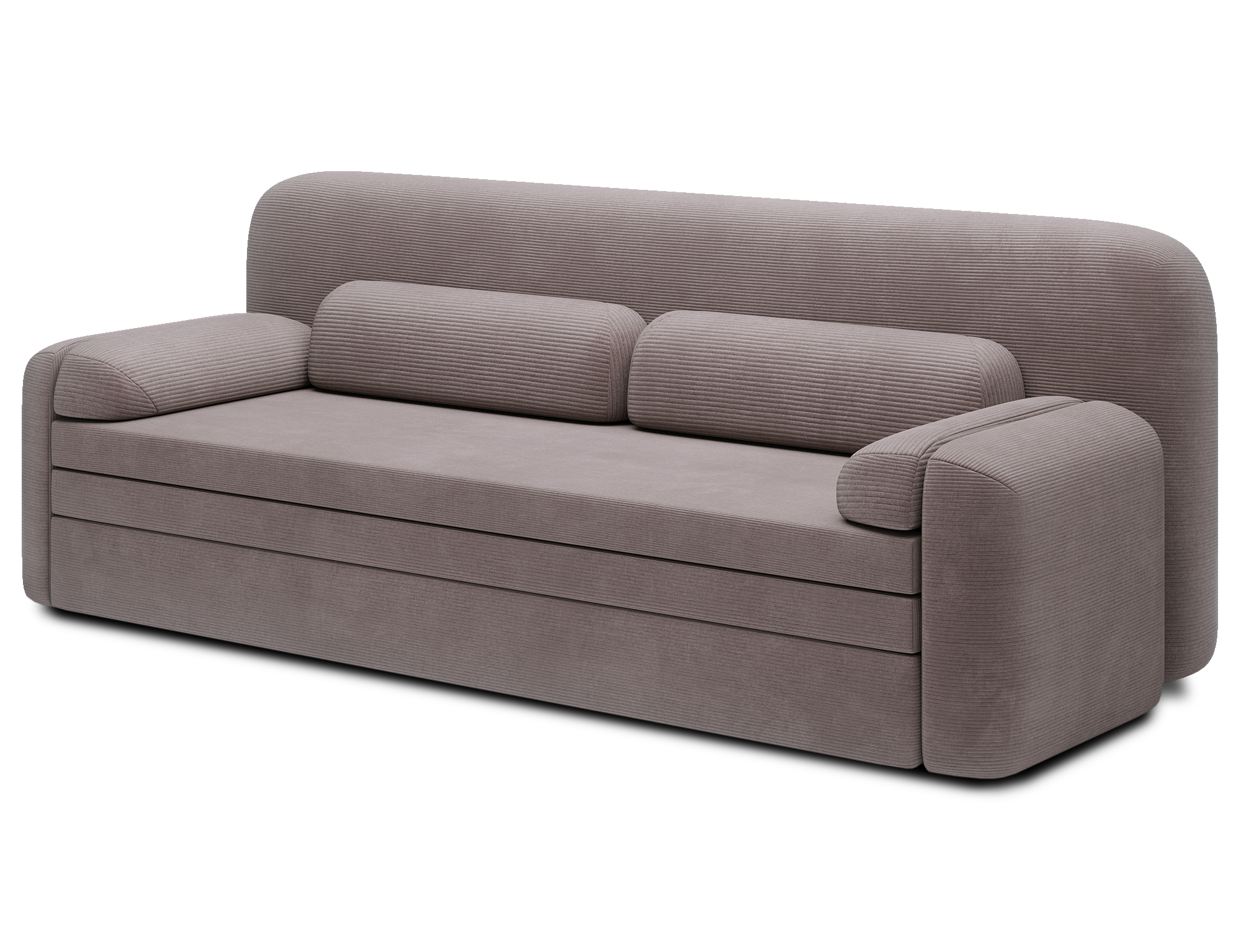Elioss 3 Seater Storage Sleeper Sofa - Fudge Brown