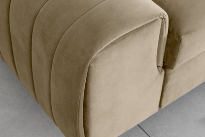 Laurence 3 Seater Velvet Sleeper Sofa - Beige
