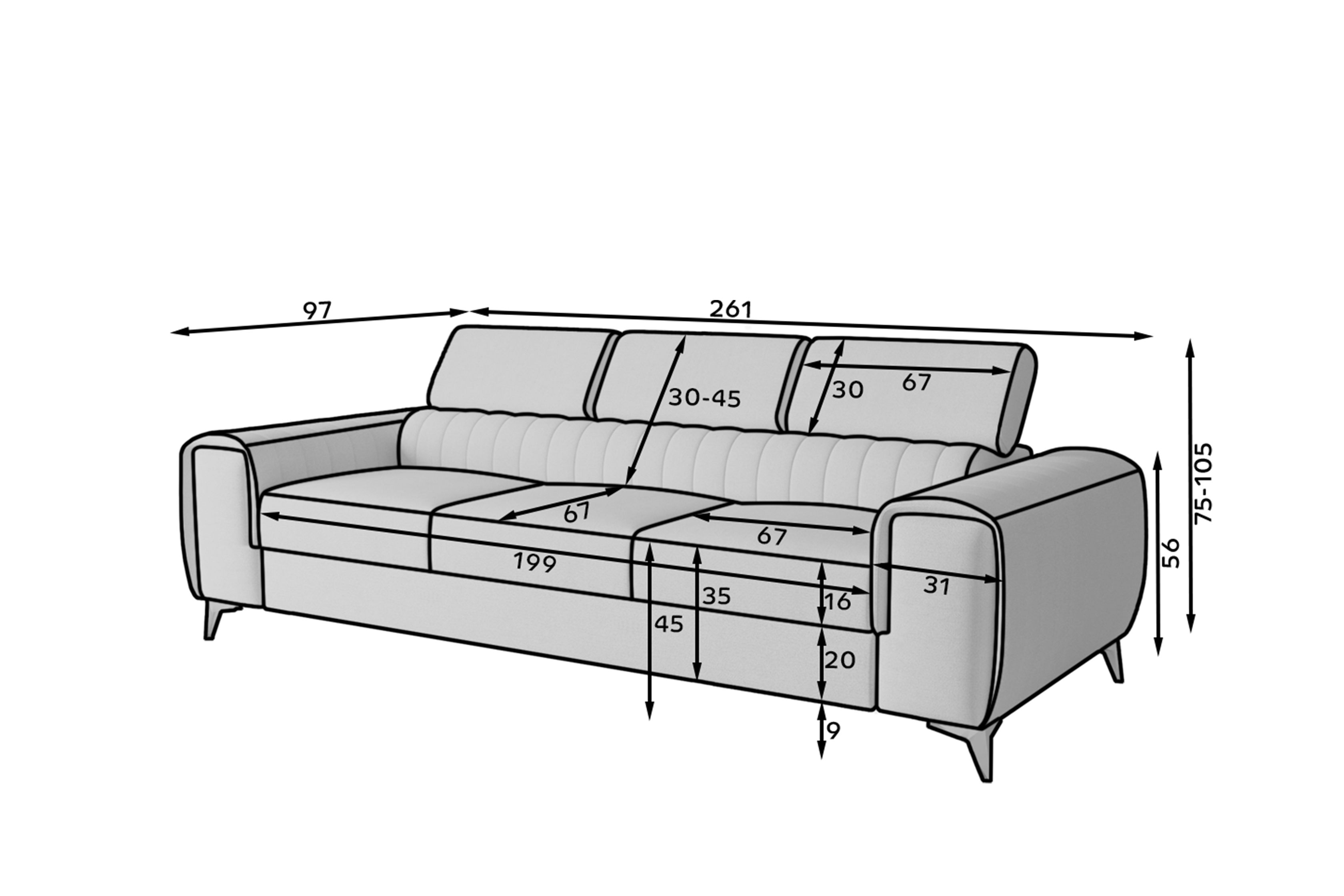 Laurence 3 Seater Velvet Sleeper Sofa - Mustard