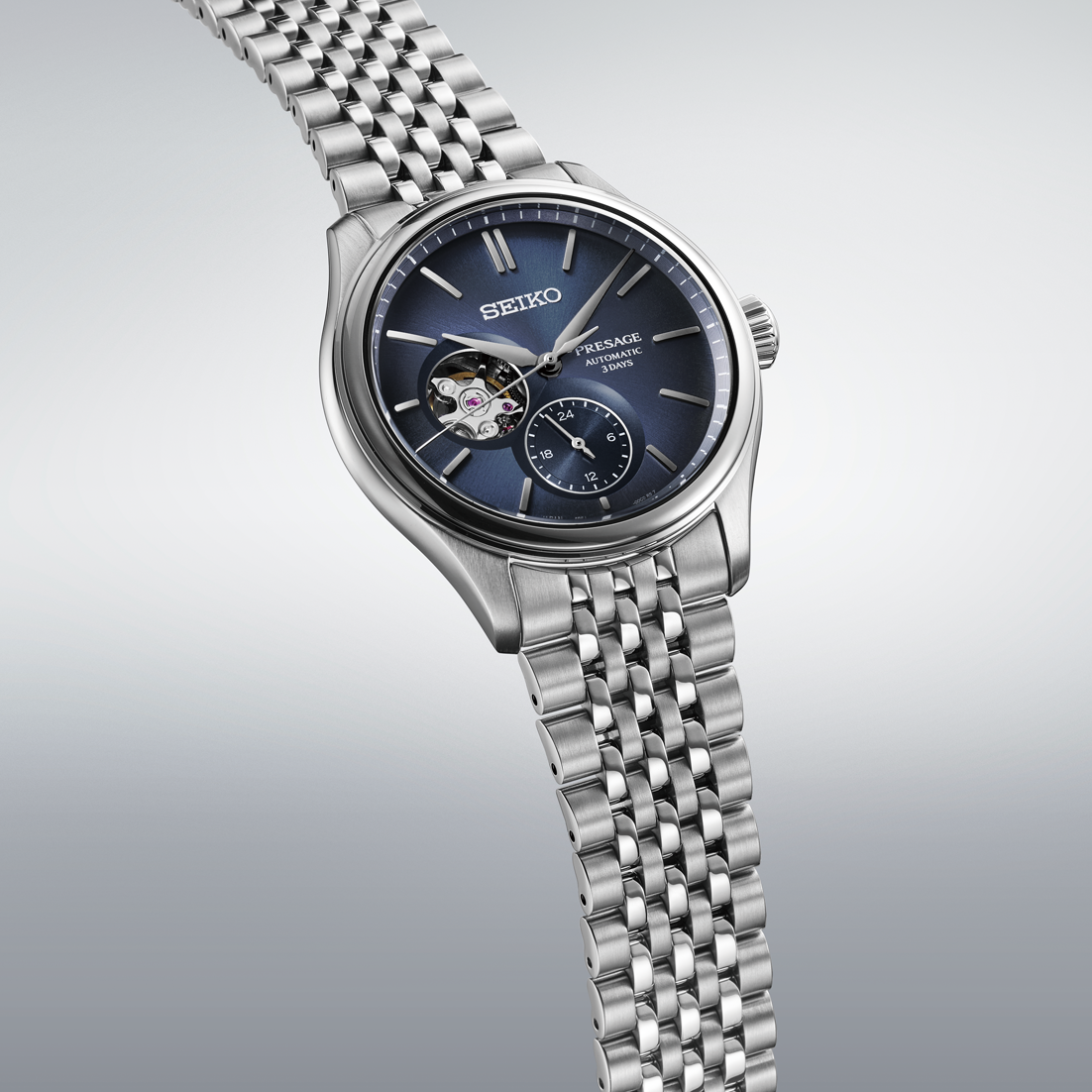 SEIKO Presage Classic Series Open Heart in Ai-iro Japanese Blue Automatic | SPB527
