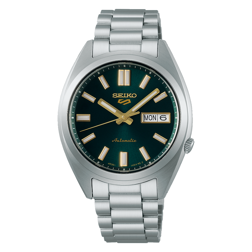 SEIKO 5 Sports SNXS Vintage Gold Collection in Green Tie | SRPL57K1