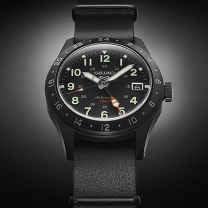 SEIKO 5 Sports Field GMT Black Leather | SSK025K1