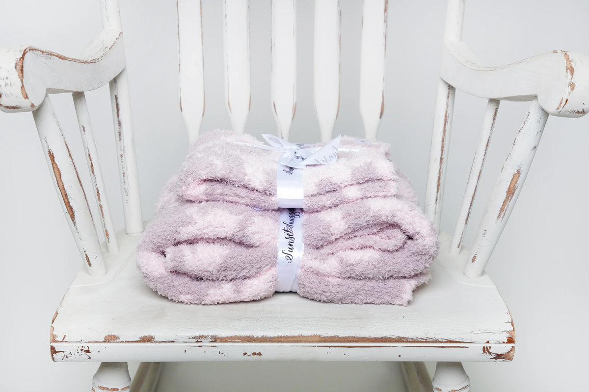 Iced Lilac & Powder Vintage Floral Print Lovey
