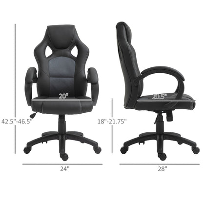 Racing Gaming Chair Office Chair Computer Desk Gamer Chair with Swivel Wheels, Padded Headrest, Tilt Function, Red