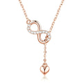 Forever Love: Delicate Infinity Necklace In Sterling Silver