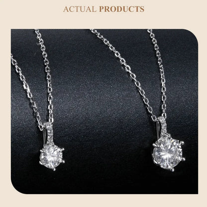 Glamorous Gem 1ct Moissanite Sterling Silver Pendant Necklace
