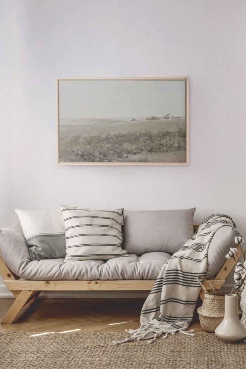 MUTED GREEN MEADOW, Oeuvre sur toile étirée