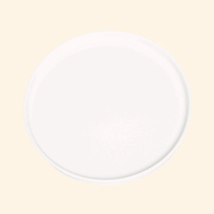 Medium White Pot with Saucer