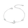 Sterling Silver Butterfly Charm Bracelet – Adjustable